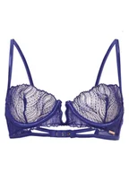 Biustonosze - Bluebella - Damski biustonosz z fiszbinami Irena, niebieski - miniaturka - grafika 1