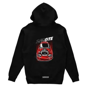 Czarna bluza z kapturem Toyota Supra mk4 2JZ-M - Odzież do sportów motorowych - miniaturka - grafika 1