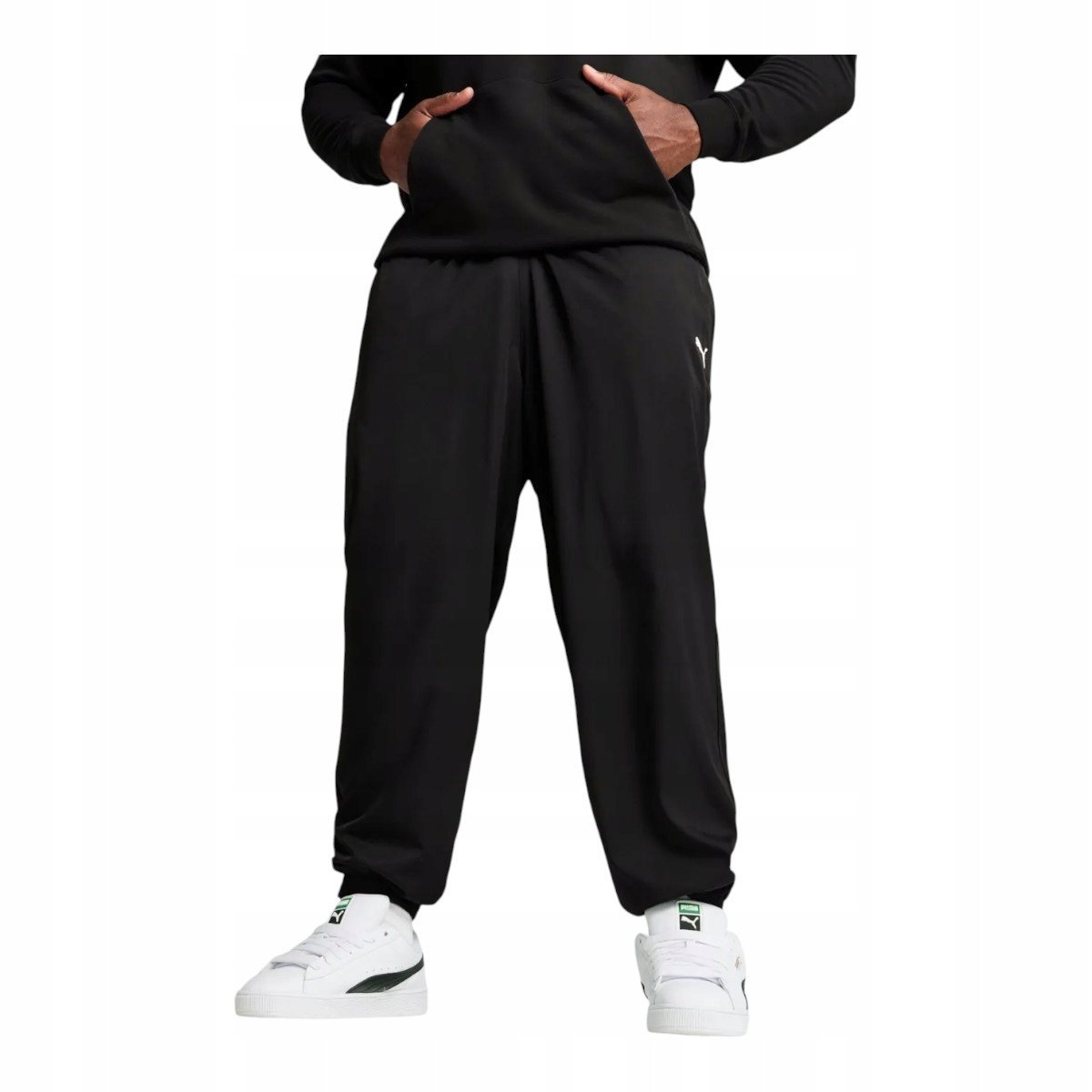 PUMA SPODNIE DRESOWE MĘSKIE ESS WOVEN PANTS PUMA CZARNE r.M