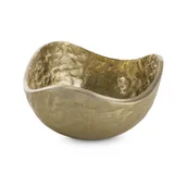 Tace i patery - Misa dekoracyjna metalowa PEDRO 17X17X9 złota x2 - miniaturka - grafika 1