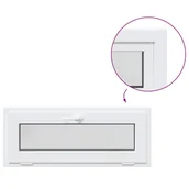 Tablice i flipcharty - vidaXL Okno piwniczne "RISOR" 110x40 cm uchylne 2 szyby białe - miniaturka - grafika 1