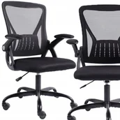 Fotele i krzesła biurowe - Krzesło biurowe obrotowe KRAKEN - czarny z regulacją wysokości i podłokietnikami KREDO - miniaturka - grafika 1