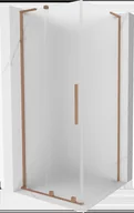 Kabiny prysznicowe - Mexen Velar L kabina prysznicowa rozsuwana 90x90 cm, szron, miedź szczotkowana - 871-090-090-33-65 - miniaturka - grafika 1