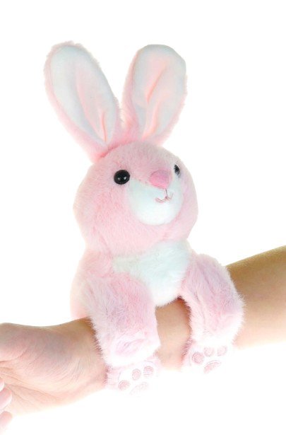 MASKOTKA PLUSZAK ZABAWKA OPASKA NA RĘKĘ KRÓLIK