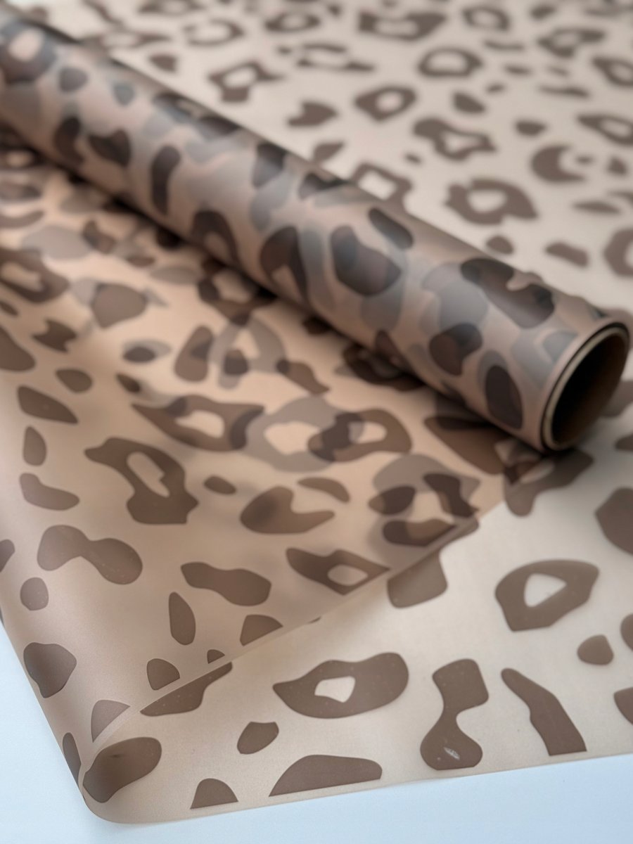 Folia matowa ze wzorem LAMPART, Beżowy + karmel
