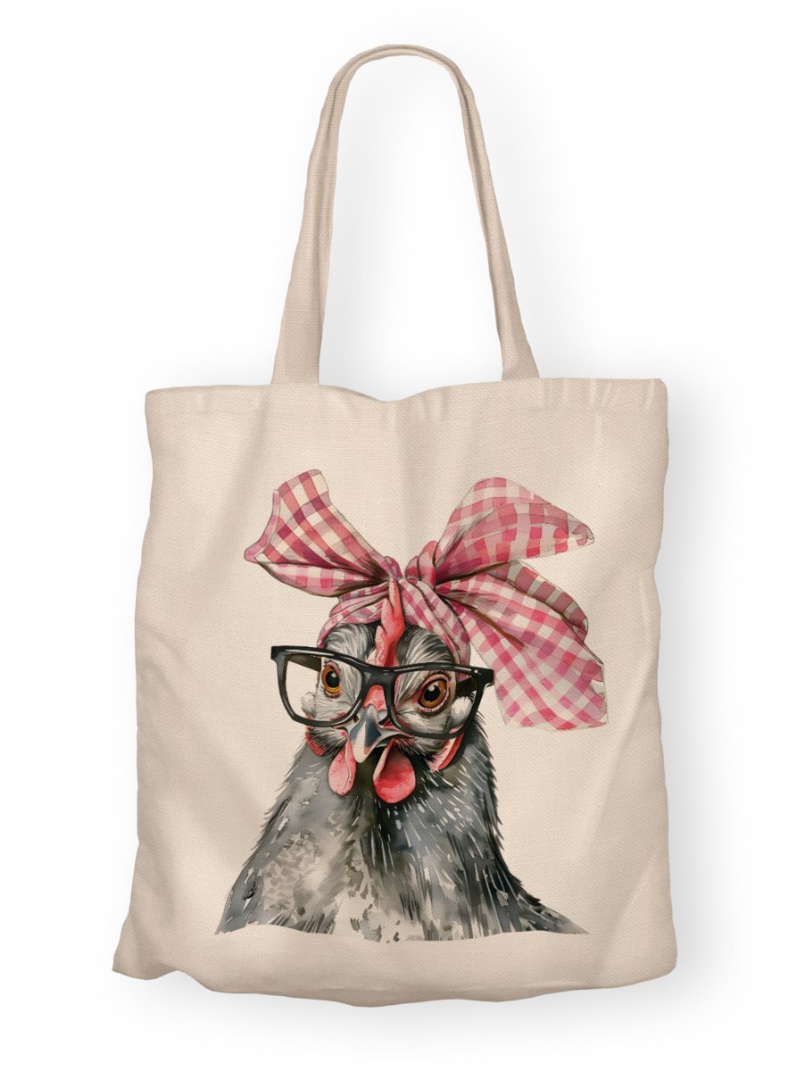Torba bawełniana z nadrukiem stylowa kura