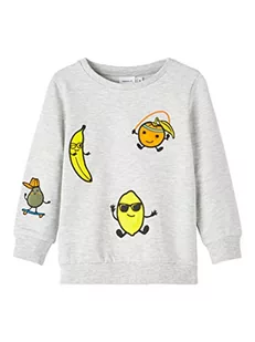 NAME IT Bluza chłopięca Nmmdennis Sweat Unb, jasnoszary melanżowy, 98 - Bluzy dla chłopców - miniaturka - grafika 1