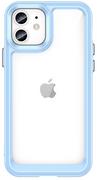 Etui i futerały do telefonów - Outer Space Case etui do iPhone 12 sztywny pokrowiec z żelową ramką niebieski - miniaturka - grafika 1