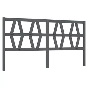 Lumarko Wezgłowie łóżka, szare, 206x4x100 cm, lite drewno sosnowe - Inne meble do sypialni - miniaturka - grafika 3