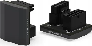 Adapter Wtyczka 12VPWR kątowa złącze 12+4 PIN 180 stopni EZDIY-FAB RVS 600W - Akcesoria do komputerów stacjonarnych - miniaturka - grafika 1