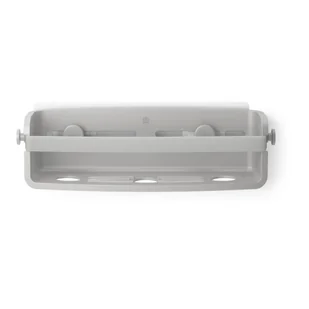 Szara samoprzylepna półka łazienkowa z plastiku z recyklingu Flex Adhesive – Umbra - Półki łazienkowe - miniaturka - grafika 1