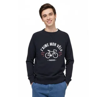 Bluza męska Faguo Danrey klasyczna dresowa granatowa z nadrukiem-S - Bluzy męskie - miniaturka - grafika 1