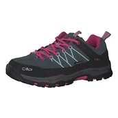 Buty dla chłopców - CMP Kids Rigel Low Trekking Shoes WP, Buty Rise Piesze wycieczki, Zielony purpurowy fluo mineralny, 39 EU - miniaturka - grafika 1