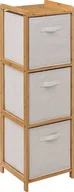 Szafki łazienkowe - 5five Wysoki regał bambusowy TIDY z 3 materiałowymi koszami, wys. 109,5 cm - miniaturka - grafika 1