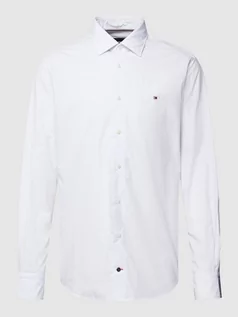 Koszule męskie - Koszula biznesowa o kroju regular fit ze wzorem na całej powierzchni - grafika 1