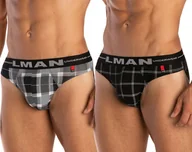 Majtki męskie - MAJTKI MĘSKIE bawelniane LAMA slipy 2pak M-738 - M - miniaturka - grafika 1