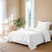 Kołdry i poduszki dla dzieci - Pościel Muślinowa Bawełniana 135 x 200 cm Poduszka 80 x 80 cm Biała - miniaturka - grafika 1