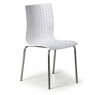 Fotele i krzesła biurowe - B2B Partner Krzesło plastikowe MEZZO, białe 1850 white - miniaturka - grafika 1