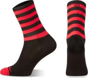 Accent Skarpetki kolarskie Accent Stripe Long, czarno-czerwone, M 39-41 - Skarpety termoaktywne - miniaturka - grafika 1