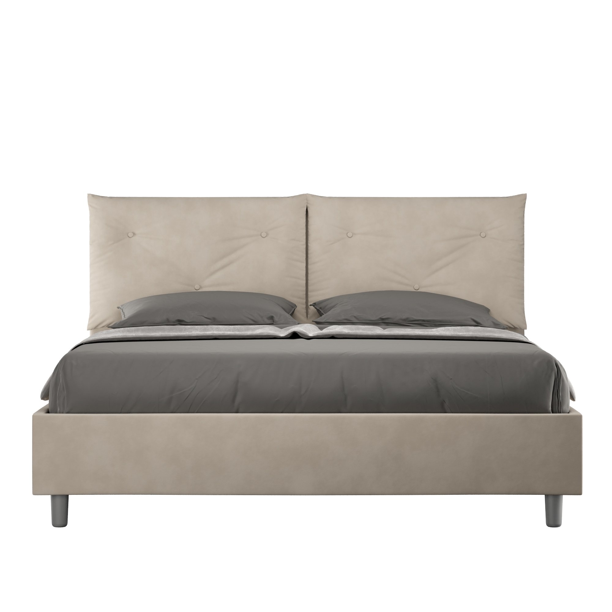 Łóżko tapicerowane bez podstawy 160x200 mikrofibra Appian Sand