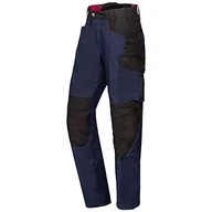 Spodnie męskie - BP 1820-565-1432-30n mieszanka materiału ze stretchem spodnie robocze dla mężczyzn, wysoka talia na plecach, 65% poliester/35% bawełna, granatowy/czarny, rozmiar 30N - miniaturka - grafika 1