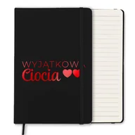 Notesy i bloczki - NOTES CZARNY Z GUMKĄ A5 LINIE NA PREZENT DLA WYJĄTKOWEJ CIOCI RED WZORÓW - miniaturka - grafika 1