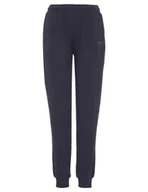 Spodnie damskie - Emporio Armani Damskie spodnie dresowe z mankietami prążkowane, morski, L - miniaturka - grafika 1