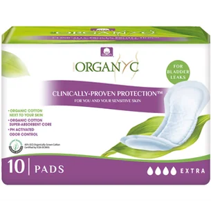 Organyc Extra Bio Podpaski urologiczne bio w stanach nietrzymania moczu - Pieluchy dla dorosłych - miniaturka - grafika 1