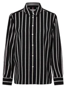 Koszule damskie - Tommy Hilfiger - Bluzka damska, niebieski|biały - miniaturka - grafika 1