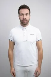 Harcour Koszulka konkursowa męska CRYSTALLO - white - Koszulki jeździeckie - miniaturka - grafika 1