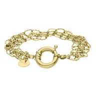 Bransoletki - Bransoletka z łańcuszków damski złocony naszyjnik stal szlachetna - Manoki - miniaturka - grafika 1