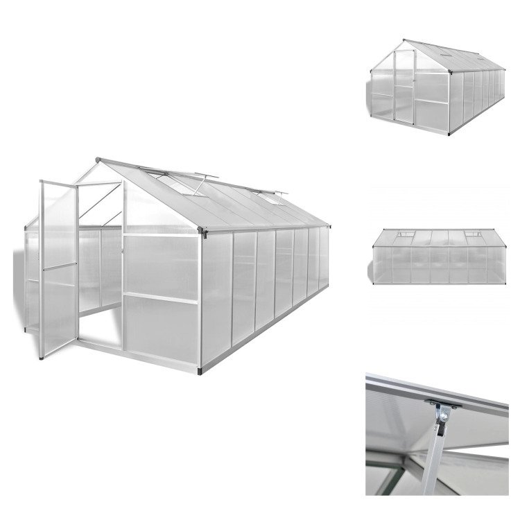 vidaXL Szklarnia wzmocniona aluminium 10,53 m² - Szklarnie