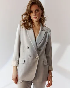 Żakiet Alter Szary - Marynarki i żakiety damskie Żakiet Alter Szary - Marynarki i żakiety damskie - miniaturka - grafika 1