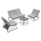 Meble ogrodowe - Zestaw ogrodowy VISTA CAFFE Light Grey - Focus Garden - miniaturka - grafika 1