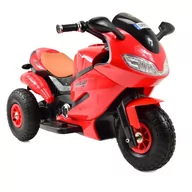 Jeździki dla dzieci - Import SUPER-TOYS SUPER ŚCIGACZ MOTOR SPORT POMPOWANE KOŁA PILOT IMITACJA WYDECHU MIĘKKIE SIEDZENIE/HZBB1188  HZBB-1188-CZERWONY - miniaturka - grafika 1