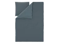 Pościel - LIVARNO® Pościel dwustronna z bawełny satynowej, 140 x 200 cm (Granatowy) - miniaturka - grafika 1