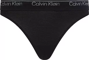 Calvin Klein Stringi 095E czarne, Czarny, XL - Majtki damskie - miniaturka - grafika 1