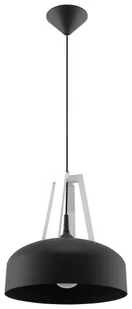 Sollux Lighting CASCO Czarna | Białe Drewno lampa wisząca SL.0389 SL.0389 - Lampy sufitowe - miniaturka - grafika 1