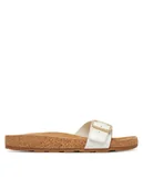 Klapki i japonki damskie - Tommy Hilfiger Klapki Cork Footbed Slip-On FW0FW09344 Biały - miniaturka - grafika 1