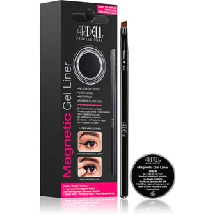 Ardell Magnetic Gel Liner zestaw Magnetyczny żelowy eyeliner 3,5 g + Pędzelek do eyelinera 1 szt dla kobiet Black - Sztuczne rzęsy i akcesoria - miniaturka - grafika 1