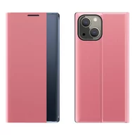 Etui i futerały do telefonów - Sleep Case pokrowiec etui z klapką typu Smart Cover iPhone 13 różowy - miniaturka - grafika 1