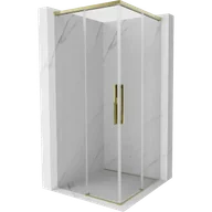 Kabiny prysznicowe - Mexen Rox Duo kabina prysznicowa rozsuwana 100 x 100 cm, transparent, złota - 8C2D-100-100-50-00 - miniaturka - grafika 1