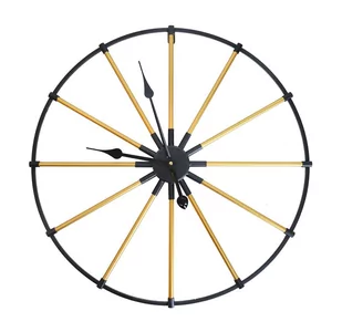 Zegar metalowy czarno-złoty : Wzór - Wzór 1 - Zegary - miniaturka - grafika 1