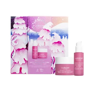 Lumene Nordic Bloom Lumo Anti-Wrinkle & Firm Wonders zestaw Anti-wrinkle & Firm Moisturizing V-Shape Serum 30ml + Anti-Wrinkle & Firm Day Moisturizer 50ml - Zestawy kosmetyków damskich - miniaturka - grafika 1