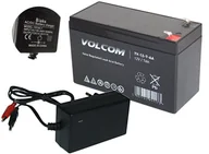 Baterie do zasilaczy awaryjnych UPS - Akumulator żelowy 12V 7,2Ah + Ładowarka Multi Led - miniaturka - grafika 1