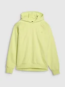 Bluzy damskie - 4F Bluza dresowa nierozpinana z kapturem uniseks 4FWSS25TSWSU1547-45S Zielony Roz. S - miniaturka - grafika 1