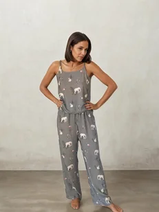 Piżama z wiskozy w dzikie zwierzęta długa - Piżamy damskie Piżama z wiskozy w dzikie zwierzęta długa - Piżamy damskie - miniaturka - grafika 1