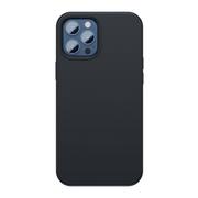 Etui i futerały do telefonów - Baseus Liquid Silica Gel Magnetic Case elastyczne silikonowe etui pokrowiec iPhone 12 Pro / iPhone 12 czarny (WIAPIPH61P-YC01) (kompatybilny z MagSafe) WIAPIPH61P-YC01 - miniaturka - grafika 1