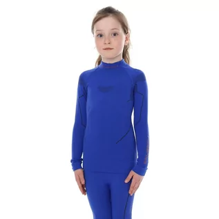 Odzież sportowa dziecięca - Bluza termoaktywna dziewczęca Junior Brubeck Thermo LS13650 kobaltowy - grafika 1