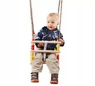 Place zabaw - Huśtawka siedzisko kubełkowe drewniane dzieci JF - miniaturka - grafika 1